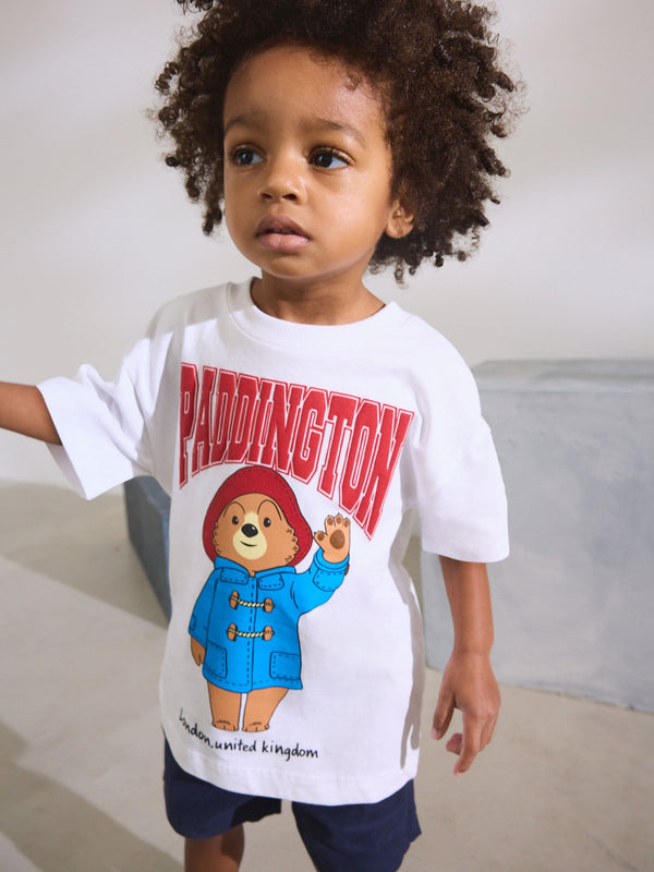 White Paddington Bear Short Sleeve T-Shirt (3mths-8yrs)