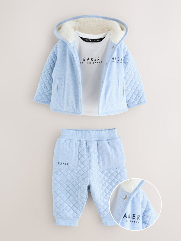 Baker by Ted Baker Quilted Jacket T-Shirt and Trousers 3 Piece Set