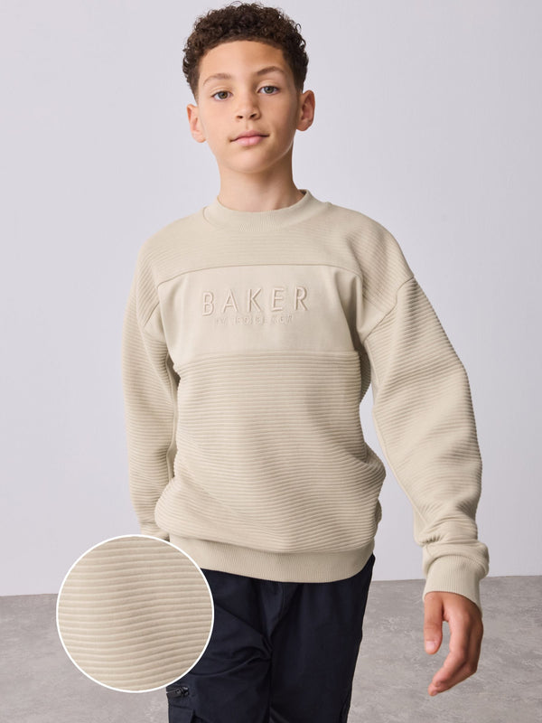 Baker by Ted Baker Stone Textured Sweatshirt