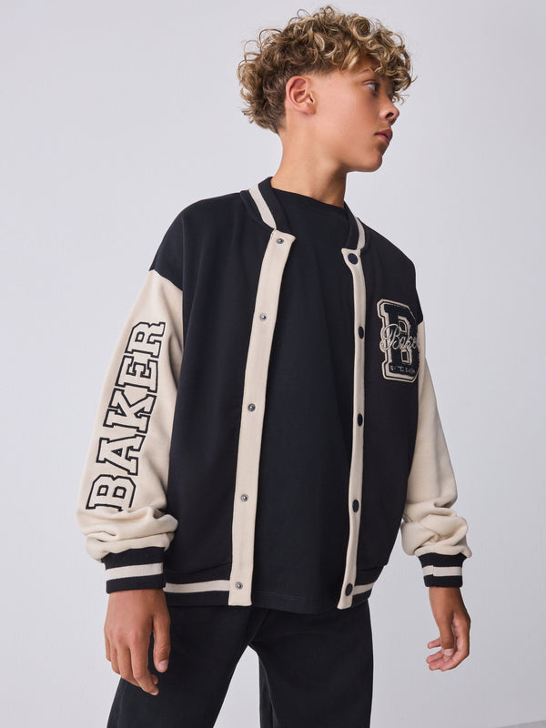 Baker by Ted Baker Varsity Black Bomber Jacket