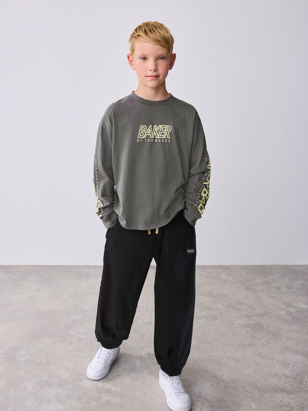 Baker by Ted Baker Multi Long Sleeve T-Shirt and Cargo Trousers Set