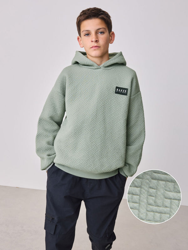 Baker by Ted Baker Green Textured Hoodie