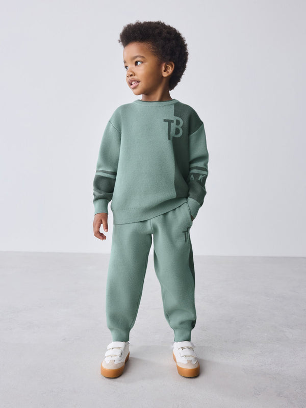 Baker by Ted Baker Colourblock Knitted Sweatshirt and Joggers Set