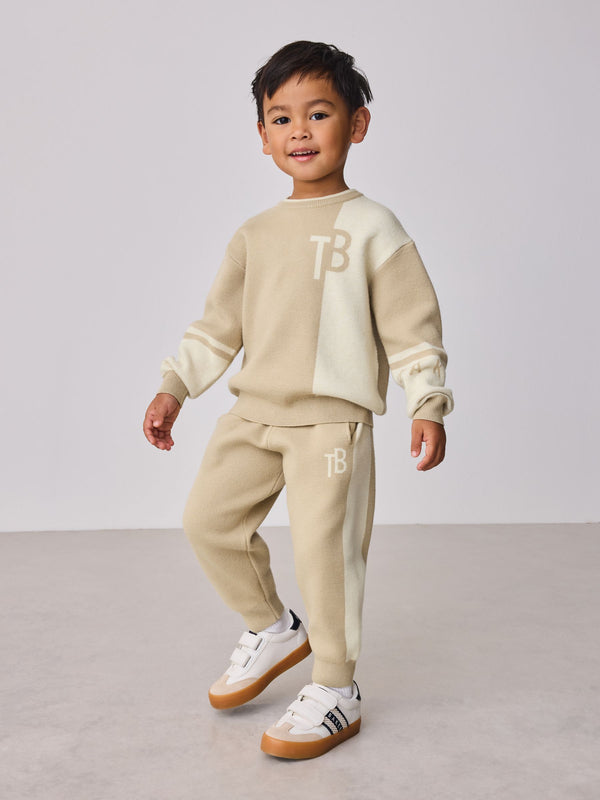 Baker by Ted Baker Colourblock Knitted Sweatshirt and Joggers Set