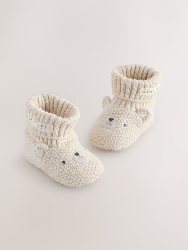 Neutral Bear Baby Sock Top Boot Shoes (0-18mths)