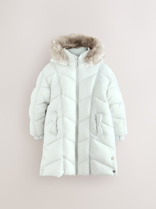 Baker by Ted Baker Shower Resistant Bow Pocket Chevron Padded Coat