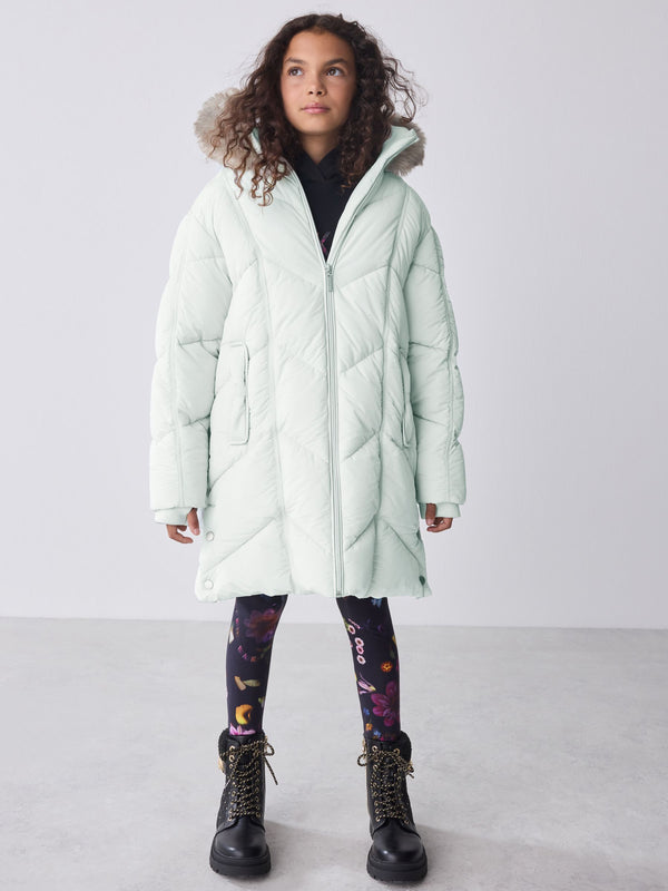 Baker by Ted Baker Shower Resistant Bow Pocket Chevron Padded Coat