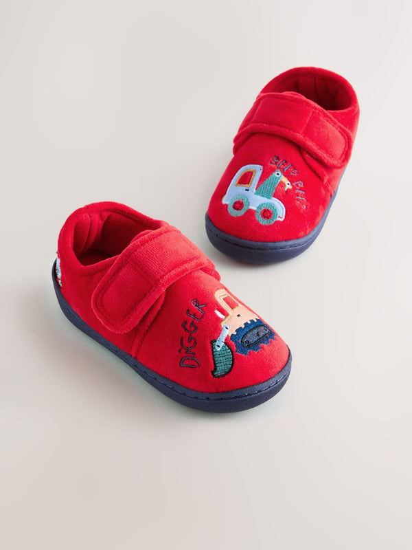 Red Transport Warm Lined Cupsole Slippers