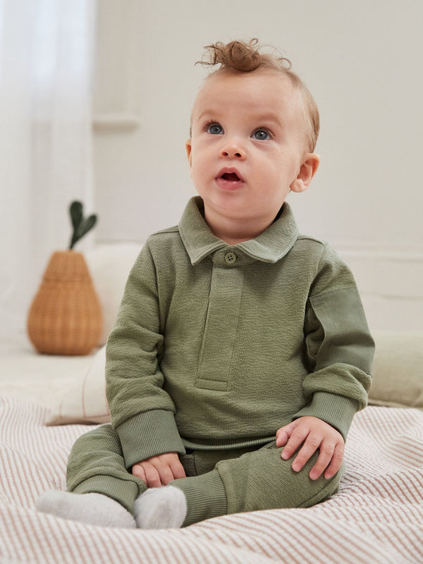 Green Polo Top and Legging Baby Set (0mths-2yrs)