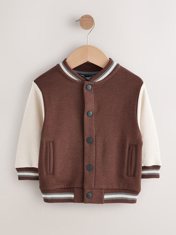 Chocolate Brown Jersey Bomber Jacket (3mths-7yrs)