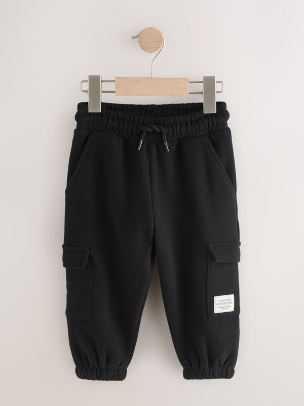 Black Soft Touch Jersey Utility Joggers (3mths-7yrs)