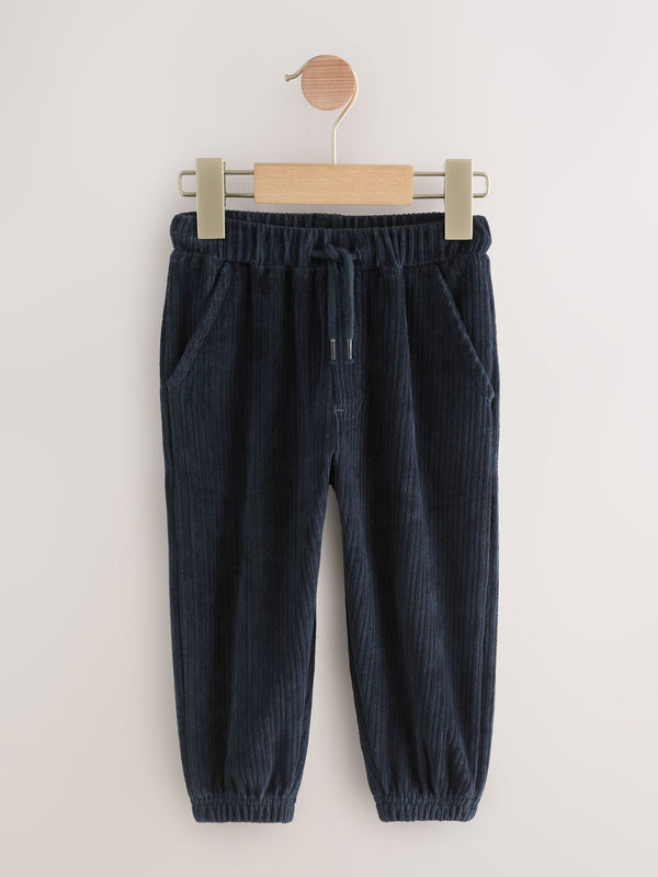 Navy Blue Jersey Cord Joggers (3mths-7yrs)