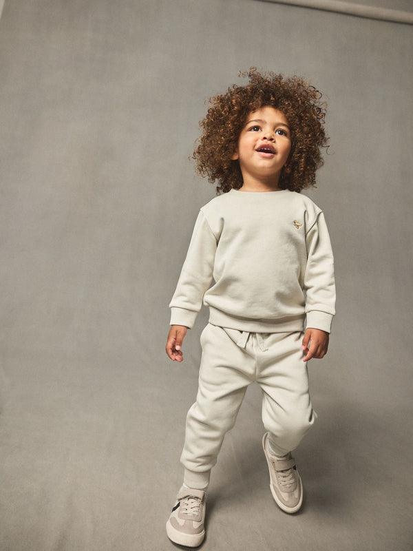 Ecru Off White Sweatshirt And Joggers Set (3mths-7yrs)