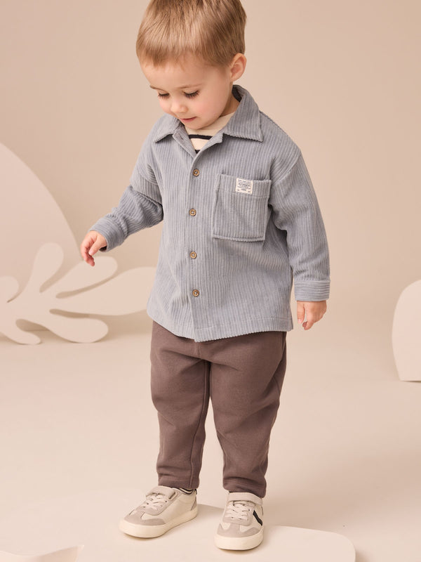 Blue Cord T-Shirt And Joggers 3 Piece Set (3mths-7yrs)