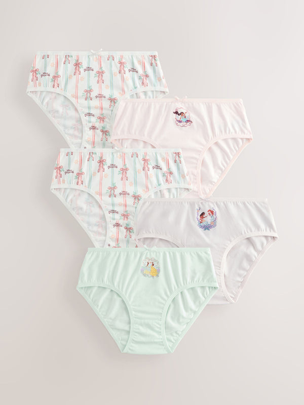 Pink Disney Princesses Briefs 5 Pack (1.5-10yrs)