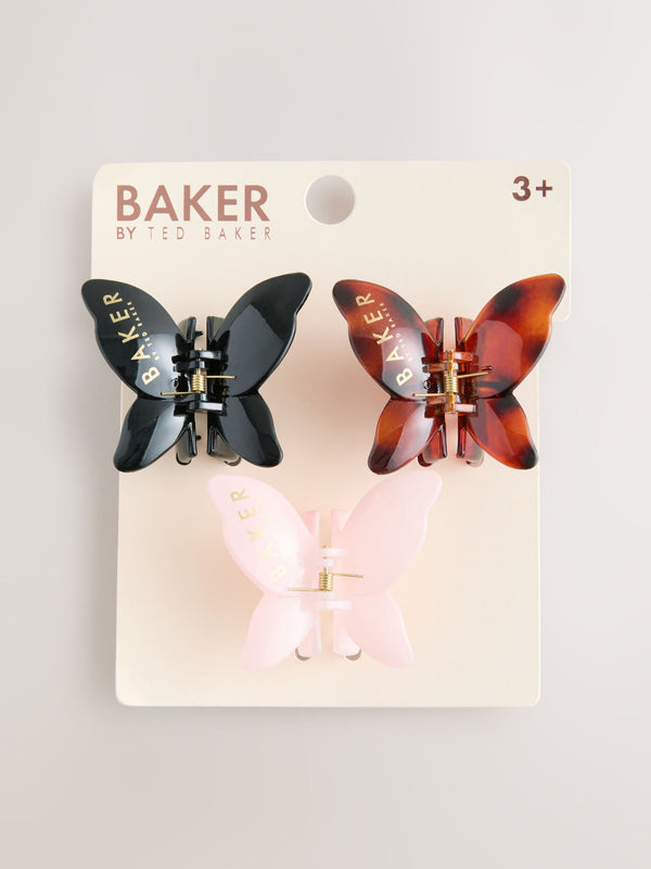Baker by Ted Baker Girls Multi Back to School Butterfly Wing Claw Clips 3 Pack