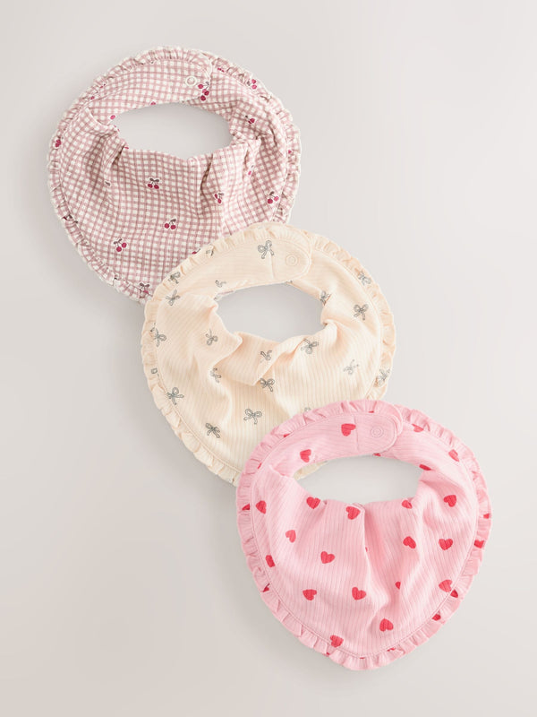Red/Pink Baby Bibs 3 Pack