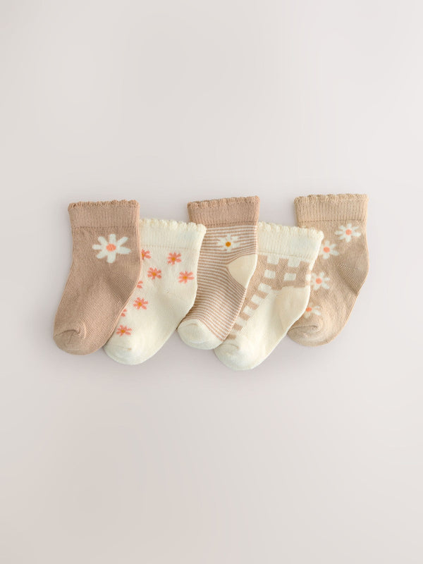 Neutral Baby Socks 5 Pack (0mths-2yrs)