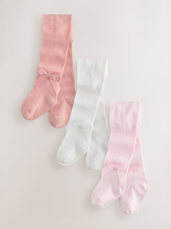 Pink Baby Bow Tights (0mths-2yrs)