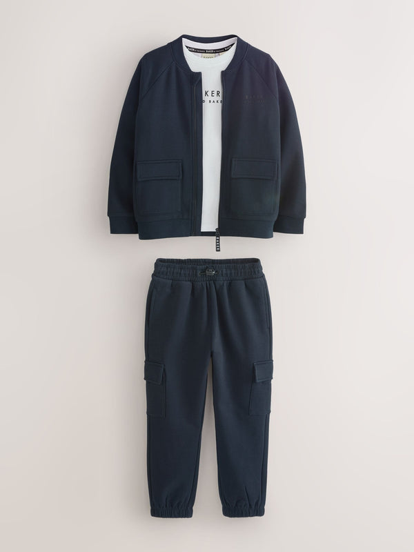 Baker by Ted Baker Bomber Jacket, T-Shirt and Joggers 3 Piece Set