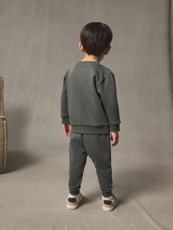 Charcoal Grey Logo Sweatshirt And Joggers Set (3mths-7yrs)