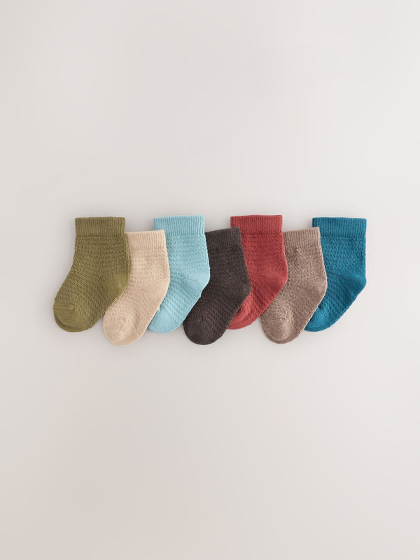 Brown Baby Socks 7 Pack (0mths-2yrs)