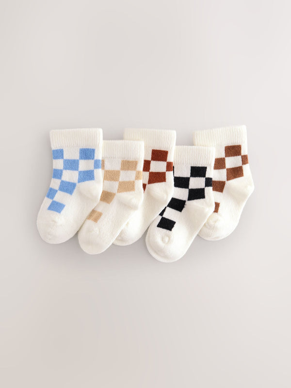 Multi Baby Socks 5 Pack (0mths-2yrs)