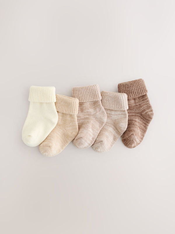 Neutral Baby Roll Top Socks (0mths-2yrs)