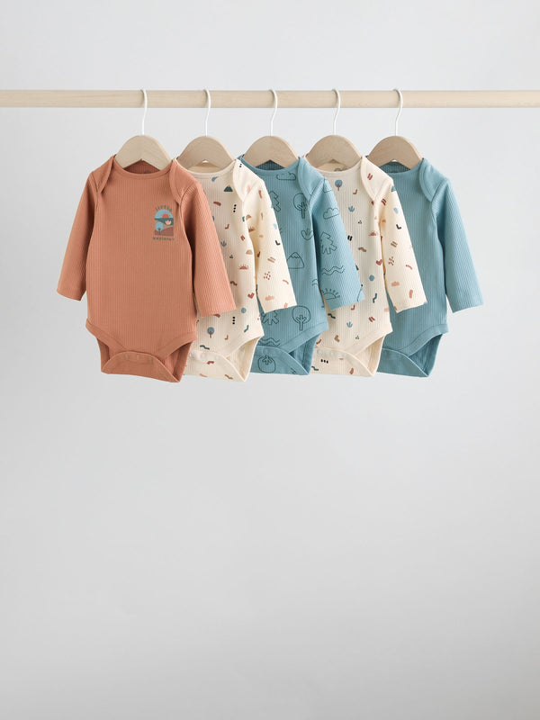Multi Baby Bodysuits 5 Pack