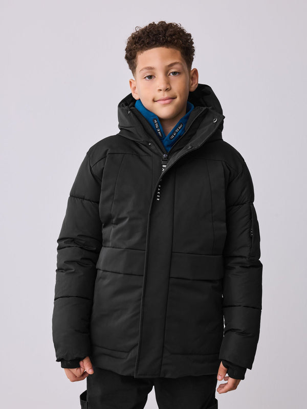 Baker by Ted Baker Shower Resistant Black Padded Coat