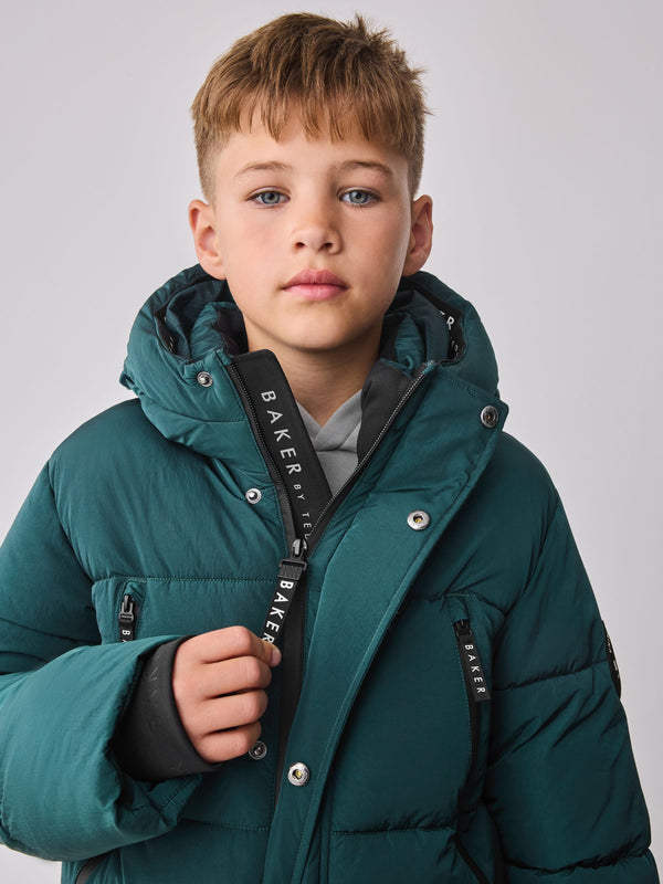 Baker by Ted Baker Shower Resistant Teal Padded Coat