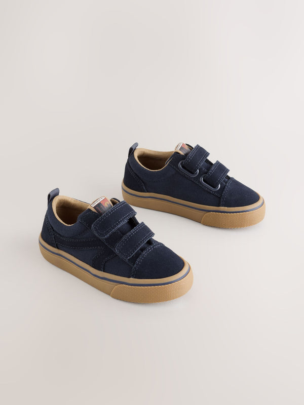 Blue Navy Standard Fit (F) Touch Fastening Skate Trainers