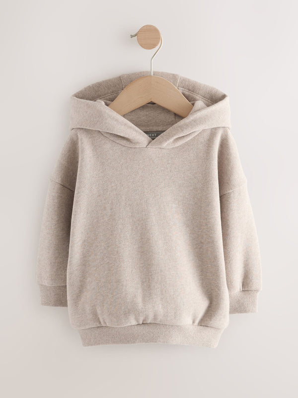 Oatmeal Marl Long Sleeve Soft Touch Hoodie (3mths-7yrs)
