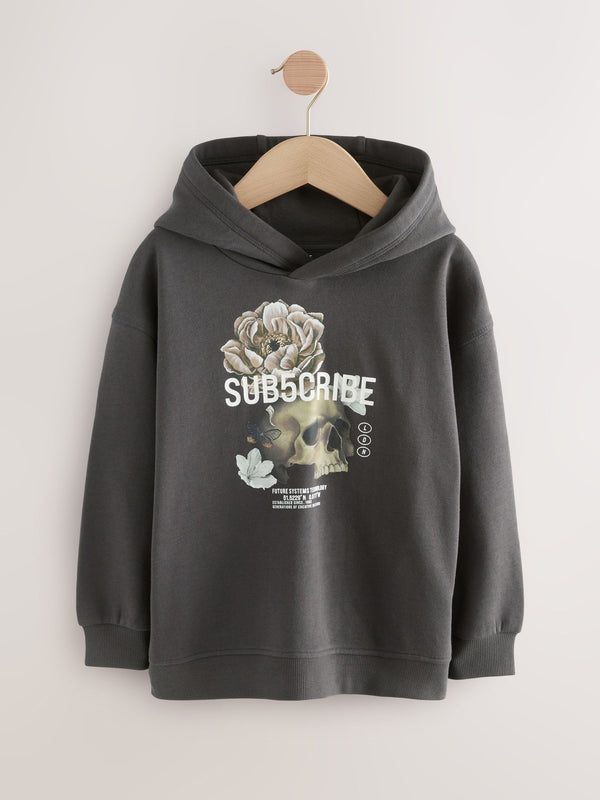 Charcoal Grey Hoodie Subscribe (3-16yrs)