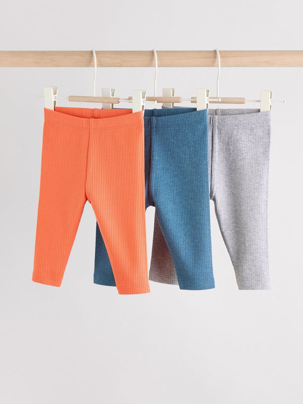Bright Baby Jersey Leggings 3 Pack (0mths-2yrs)