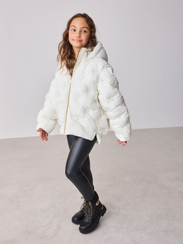 Baker by Ted Baker Cream Padded Pearl Coat