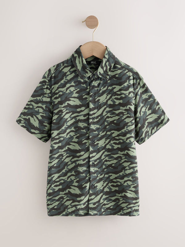 Camouflage Short Sleeve Printed Shirt (3-16yrs)