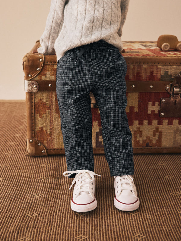 Black/Grey Pull On Smart Trousers (3mths-7yrs)