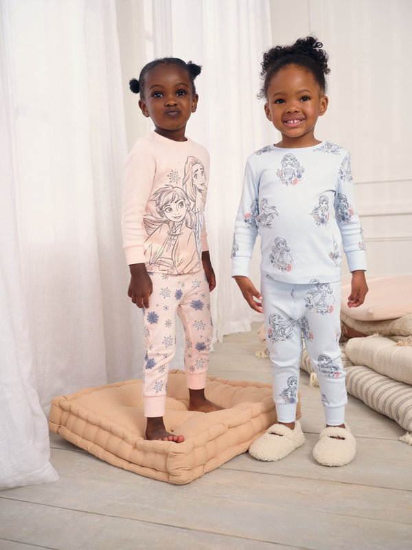 Pink/Blue Disney Frozen Snuggle Pyjamas 2 Pack (9mths-10yrs)