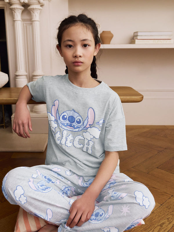 Grey Disney Lilo and Stitch Pyjamas 1 Pack (3-16yrs)