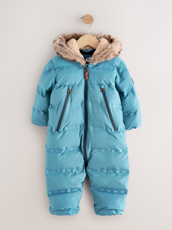 Blue Waterproof Padded Snowsuit (3mths-7yrs)
