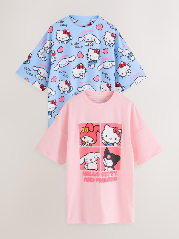 Pink/Blue Hello Kitty Nighties 2 Pack (2-16yrs)