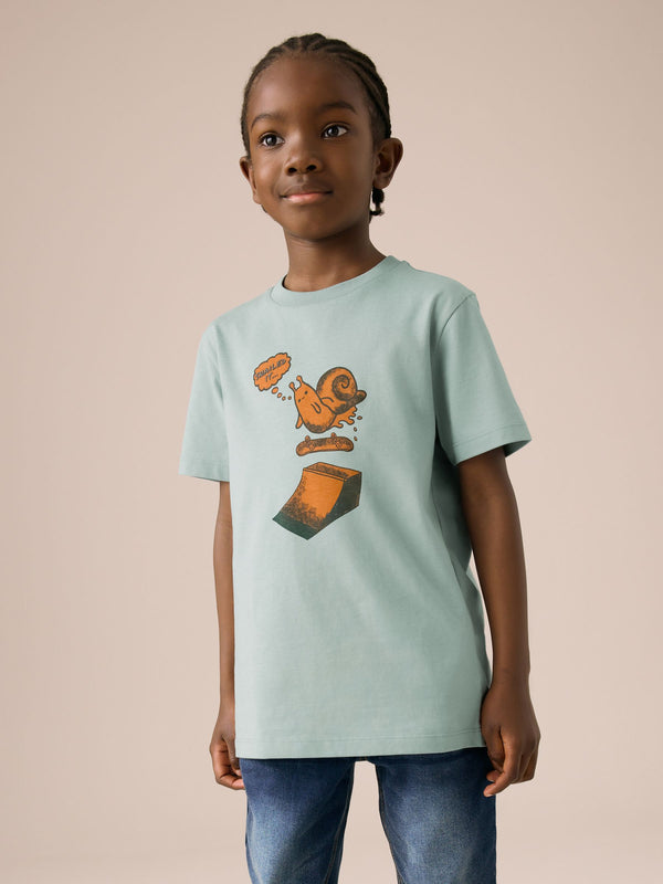 Blue Snail Regular Fit Short Sleeve Graphic T-Shirt (3-16yrs)