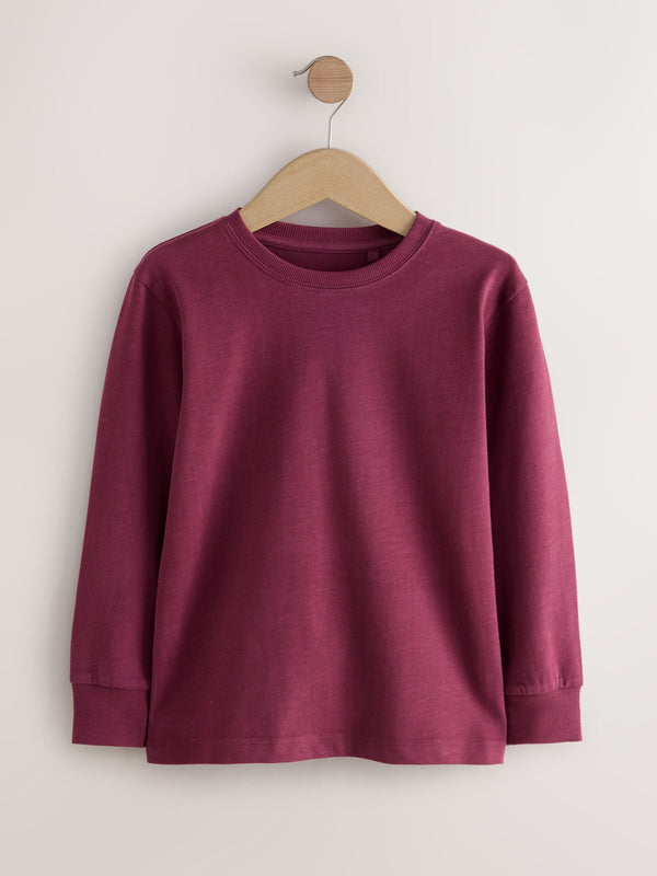 Berry Red Regular Fit Long Sleeve Cosy T-Shirt (3-16yrs)