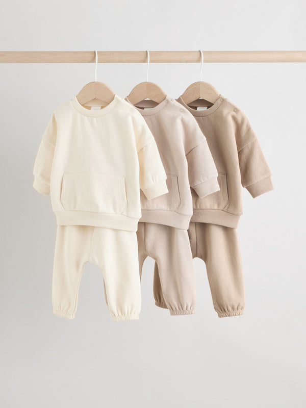 Neutral Baby Sweatshirt and Joggers Set 6 Piece (0mths-3yrs)