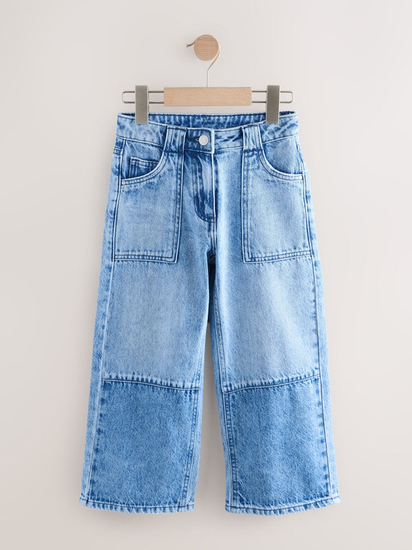 Mid Blue Denim Wide Leg Jeans (3-16yrs)
