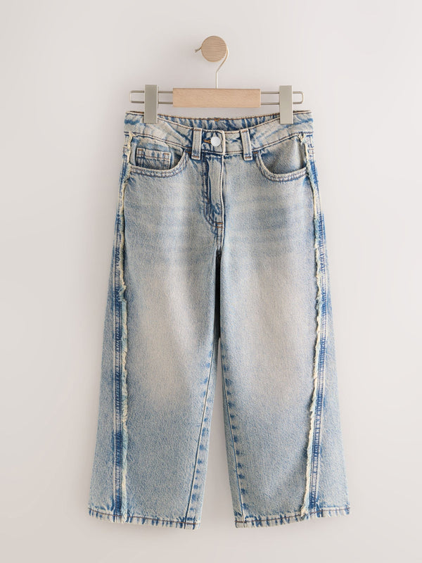 Denim Fray Seam Wide Leg Jeans (3-16yrs)