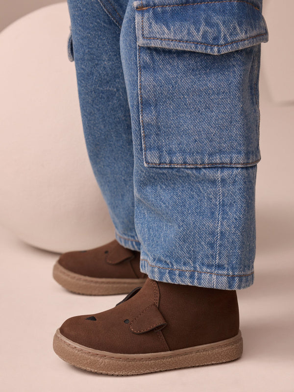 Brown Chocolate Bear Chelsea Boots