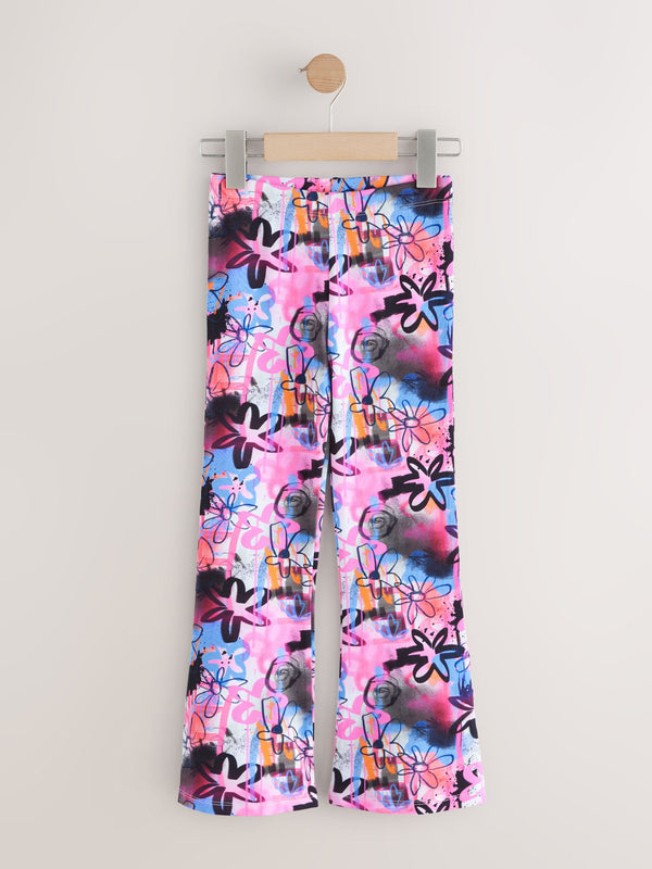 Multi Graffiti Flare Leggings (3-16yrs)