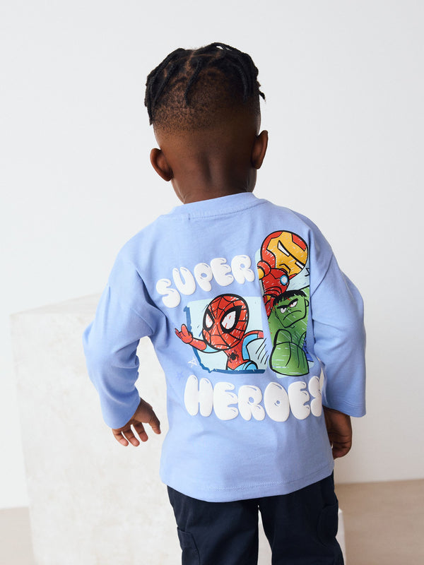 Blue Marvel Long Sleeve T-Shirt (6mths-8yrs)